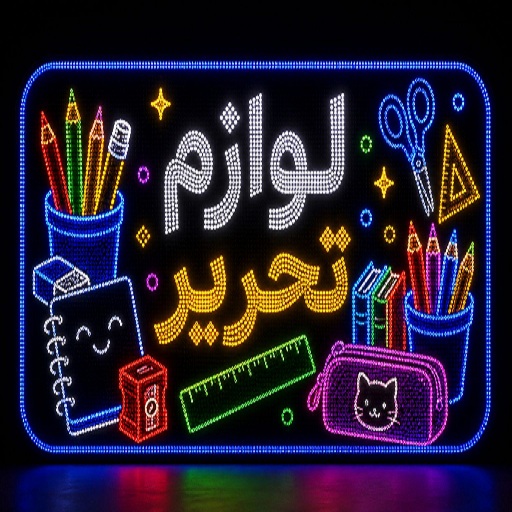 تابلو LED طرح لوازم تحریر