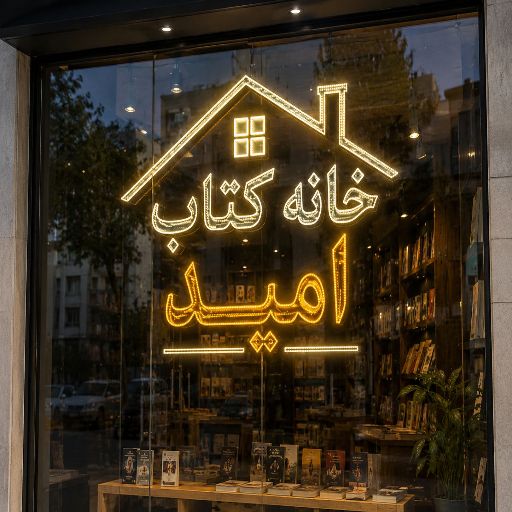 تابلو LED طرح کتاب فروشی