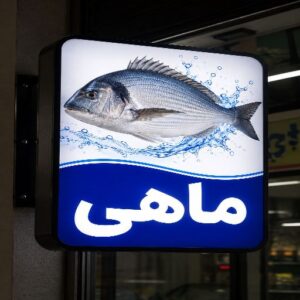 تابلو لایت باکس طرح ماهی