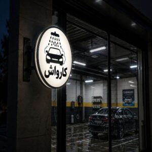 تابلو لایت باکس طرح کارواش