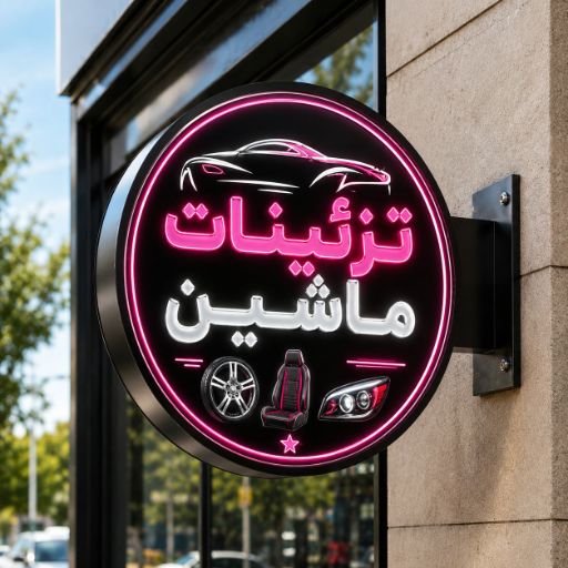 تابلو لایت باکس طرح تزئینات ماشین