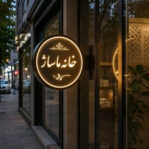 تابلو لایت باکس طرح  خانه ماساژ