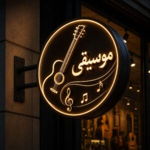 تابلو لایت باکس طرح موسیقی