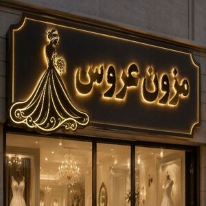 تابلو چنلیوم طرح مزون عروس