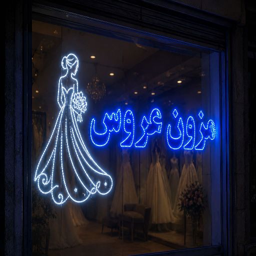 تابلو LED طرح مزون عروس