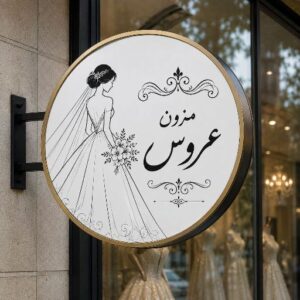 تابلو لایت باکس طرح مزون عروس
