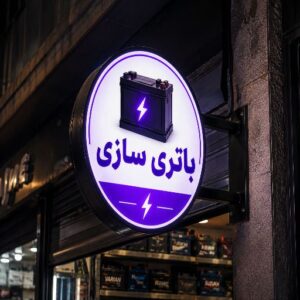 تابلو لایت باکس طرح باتری سازی