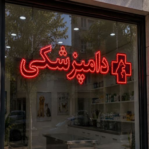 تابلو LED طرح دامپزشکی