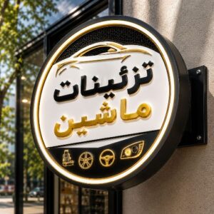 تابلو لایت باکس طرح  تزئینات ماشین