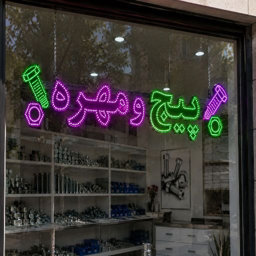 تابلو LED طرح پیچ و مهره
