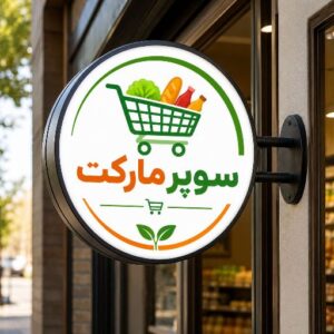 تابلو لایت باکس طرح سوپر مارکت