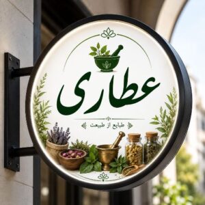 تابلو لایت باکس طرح عطاری