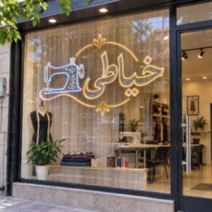 تابلو نئون طرح خیاطی