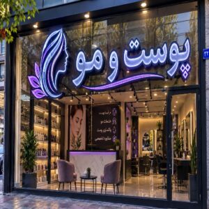 تابلو LED طرح پوست و مو