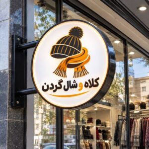 تابلو لایت باکس طرح کلاه وشال گردن