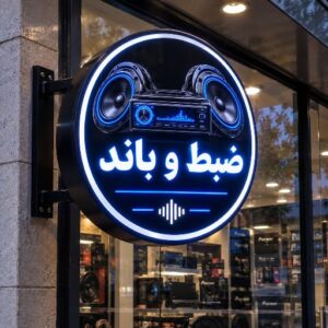 تابلو لایت باکس طرح ظبط و باند