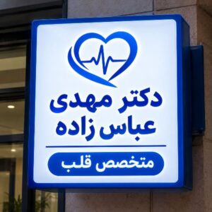 تابلو لایت باکس طرح دکتر عباس زاده متخصص قلب