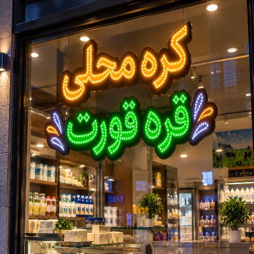 تابلو LED طرح کره محلی و قره قروت